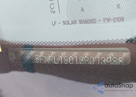 2003 Honda Odyssey Ex-L z USA, uszkodzony, nr VIN 5FNRL18013B073988